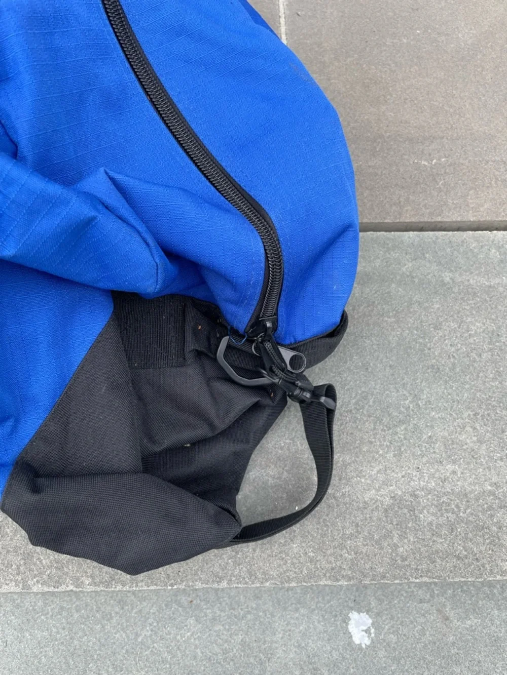 Blue Travel Duffel Bag with Shoulder Strap